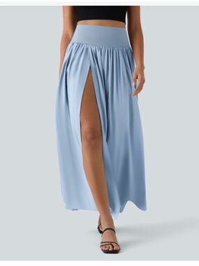 Breezeful High Waisted Split 2-in-1 Flowy Quick Dry Maxi Skirt size M NEW